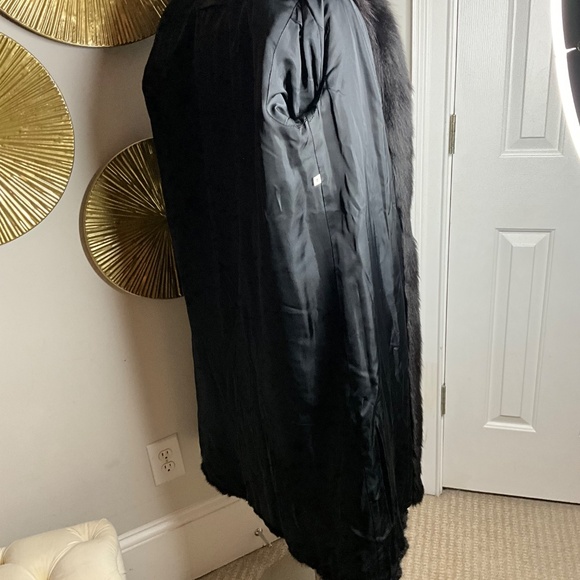 ❤️Black Vintage Mink and Fox Fur Coat - Picture 8 of 11